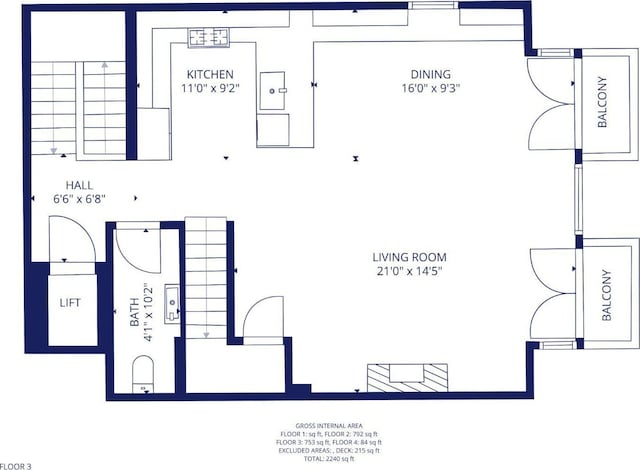 989 Sutter St Unit 2, San Francisco, CA 94109 - home floor plan