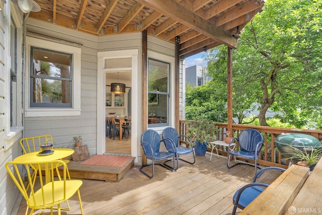 view of sunroom