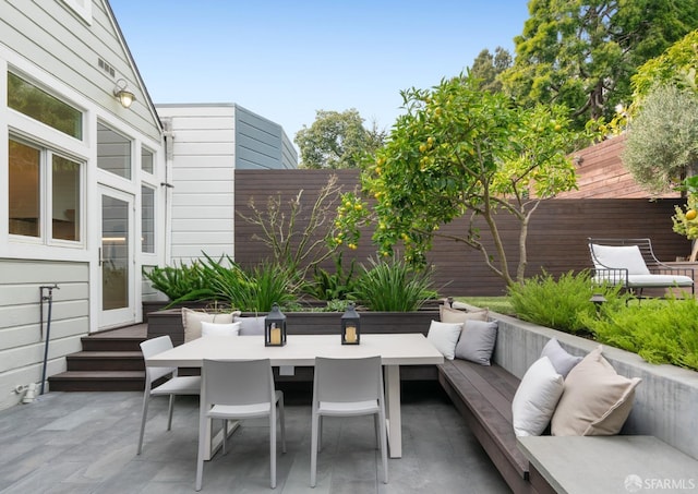 view of patio with outdoor lounge area