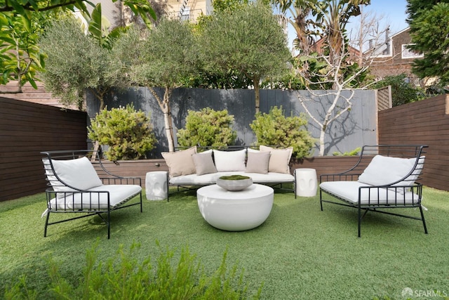 view of patio / terrace with an outdoor hangout area