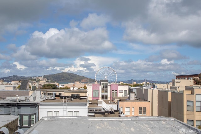 property's view of city with a mountain view