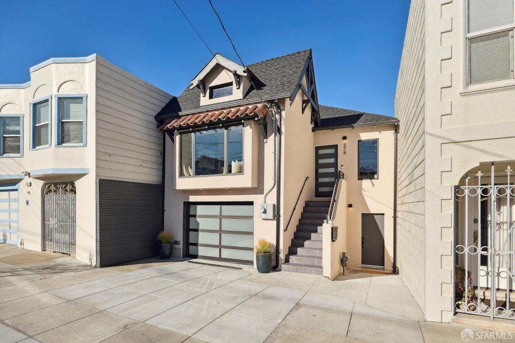 view of front of home featuring a garage