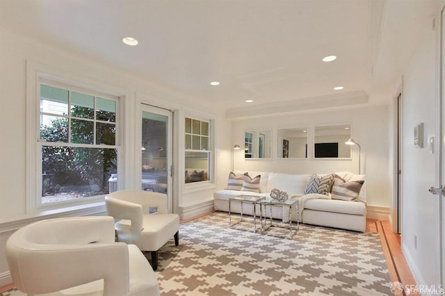 interior space with light hardwood / wood-style flooring