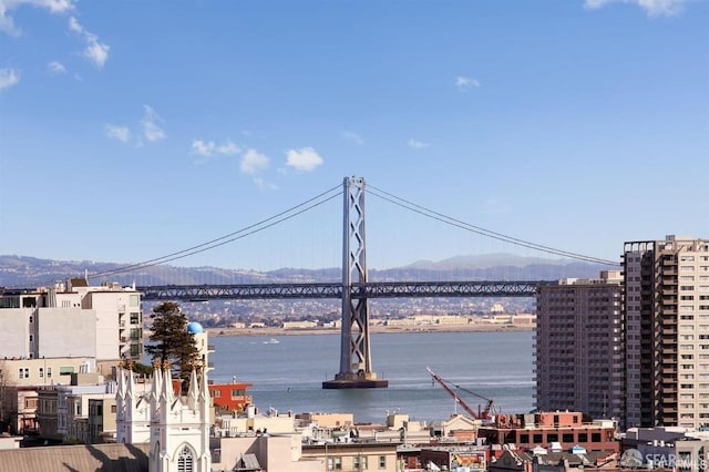 824 Green St, San Francisco, CA 94133 - water view with a mountainous background and a notable bridge