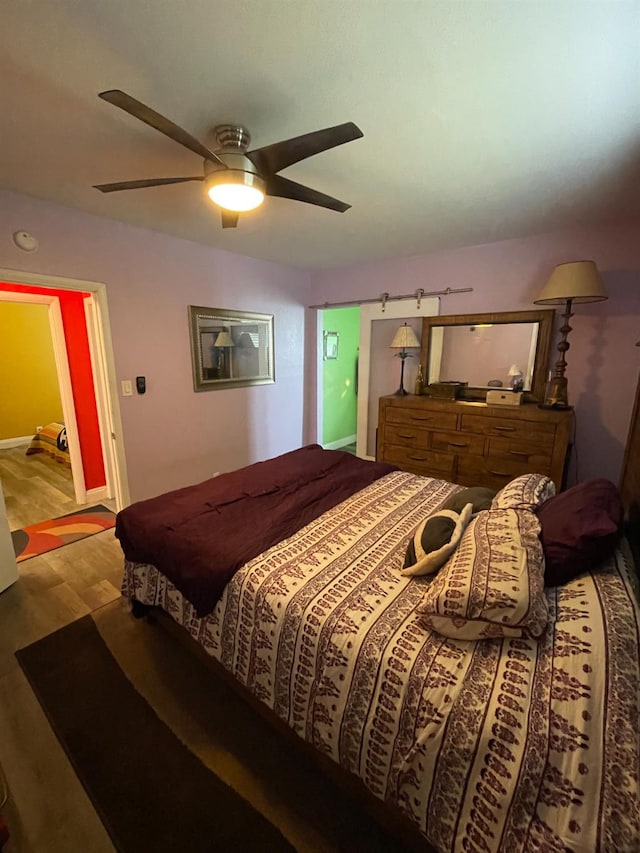 3740 26th Ave, Sacramento, CA 95820 - bedroom with wood finished floors and a ceiling fan