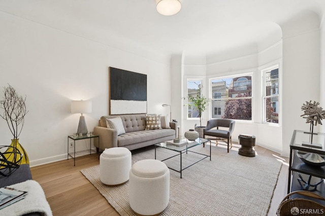 1063-1065 Sanchez St, San Francisco, CA 94114 - living room featuring wood finished floors and baseboards