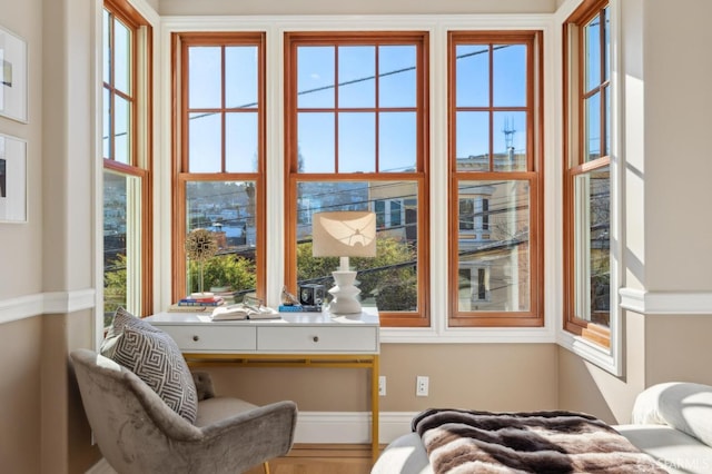 view of sunroom