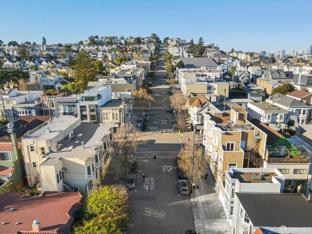 aerial view with a residential view