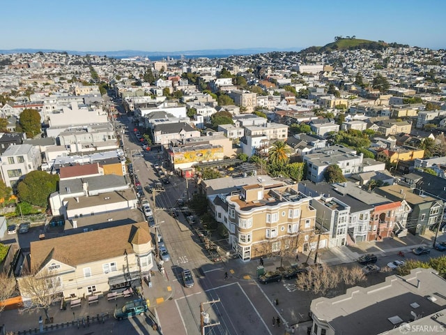 drone / aerial view with a residential view