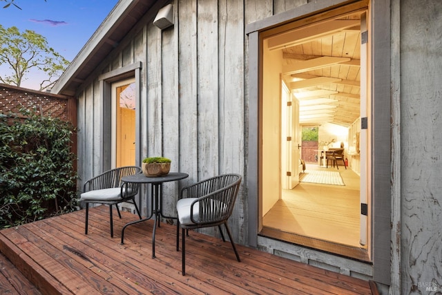 view of wooden terrace