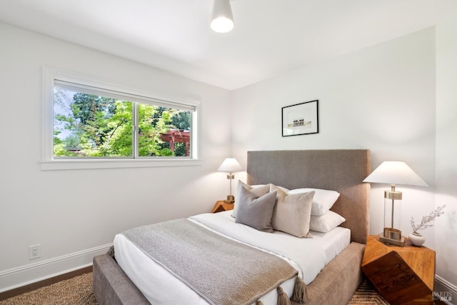 bedroom with baseboards