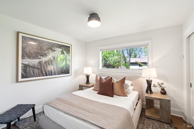 bedroom with baseboards