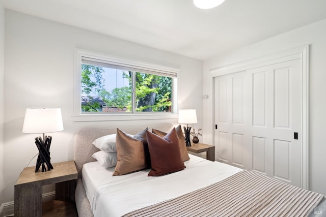bedroom with a closet
