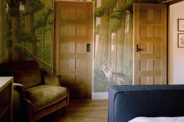 bedroom featuring light wood finished floors