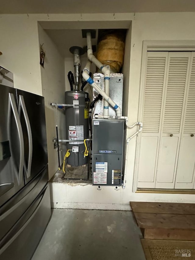 utilities featuring secured water heater and heating unit