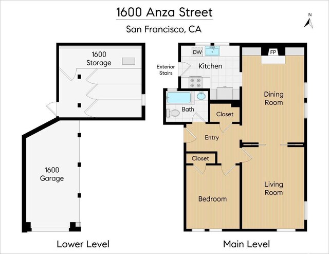 1600 Anza St, San Francisco, CA 94118 - view of property floor plan