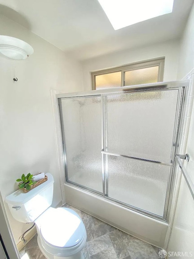3410 Big Oak Ct, Hayward, CA 94542 - full bathroom with toilet and shower / bath combination with glass door
