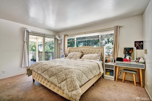 3410 Big Oak Ct, Hayward, CA 94542 - bedroom featuring light colored carpet, multiple windows, and access to outside