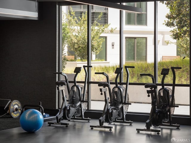 view of workout area