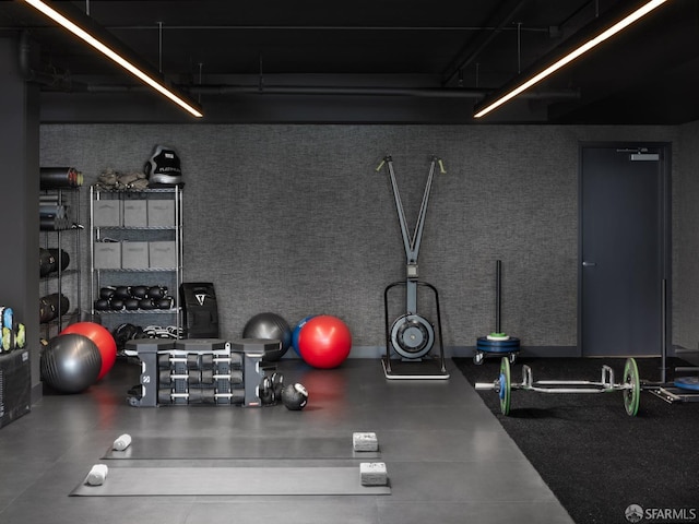 view of workout area