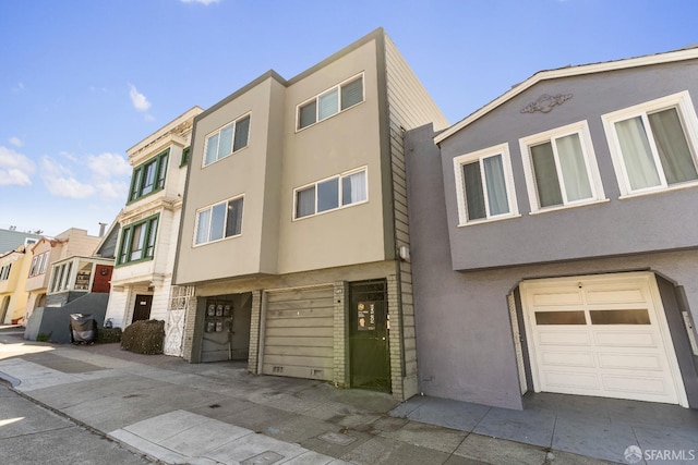 view of property with a garage