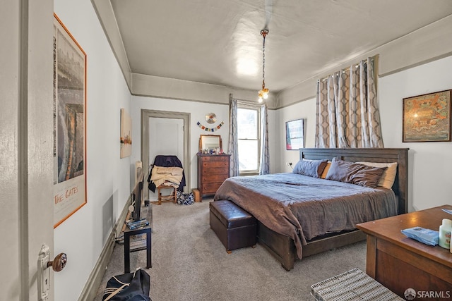 view of carpeted bedroom