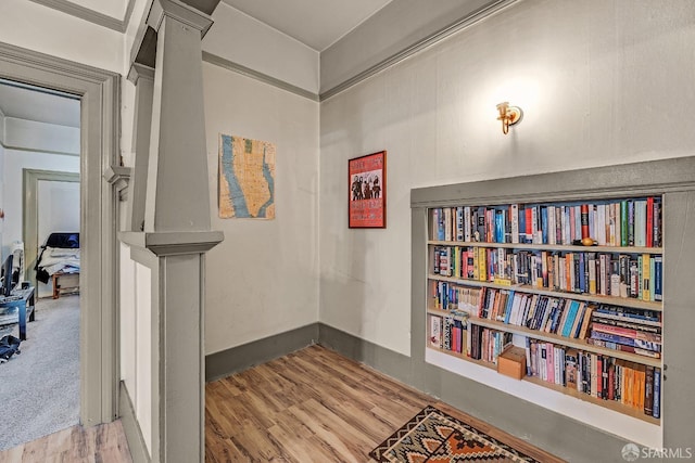 hall featuring hardwood / wood-style flooring