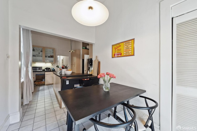 view of tiled dining area