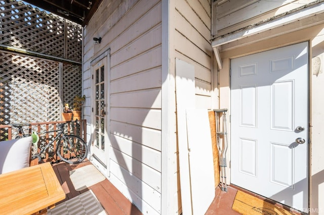 view of doorway to property