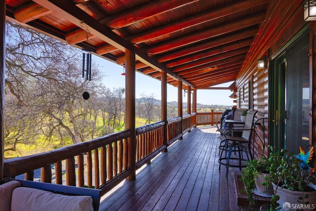 view of wooden terrace