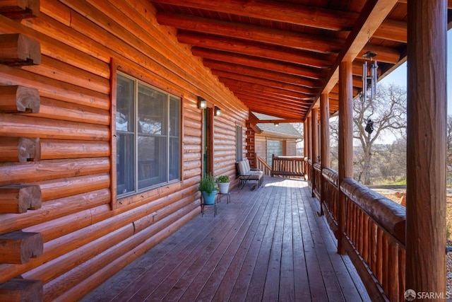 view of wooden terrace