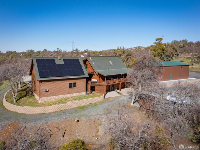 exterior space with solar panels