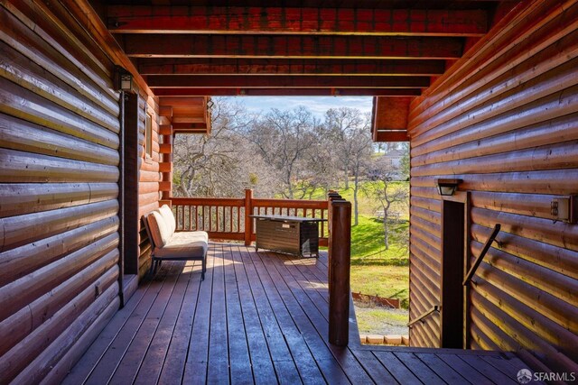 view of wooden terrace