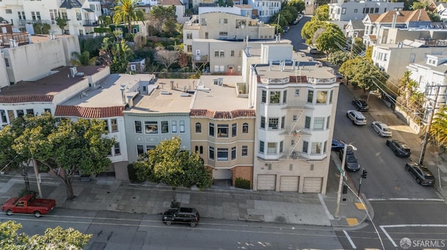 aerial view featuring a residential view