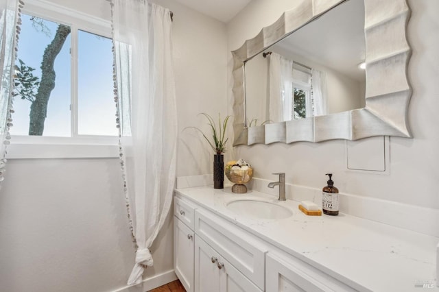 bathroom with vanity