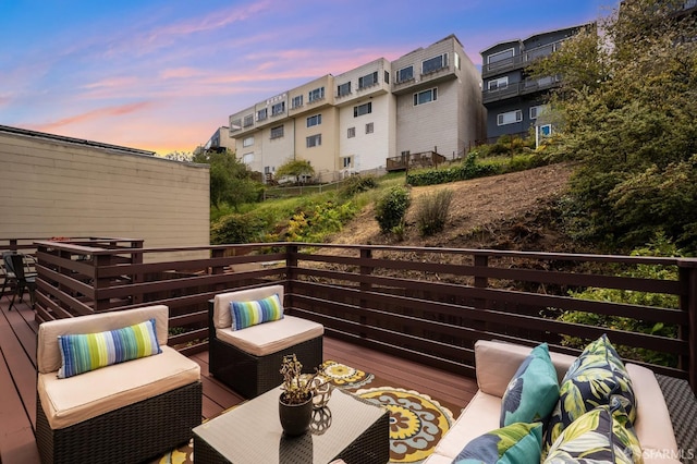 balcony featuring an outdoor hangout area