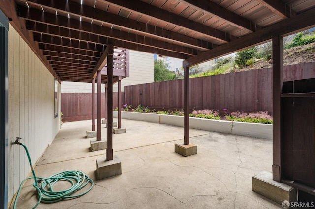 view of patio / terrace featuring a fenced backyard