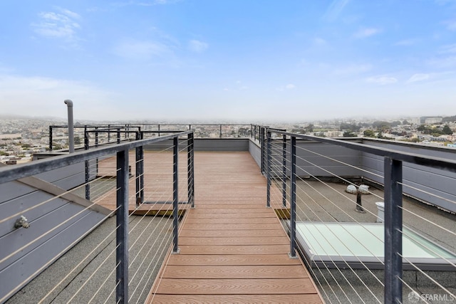 view of dock featuring a balcony