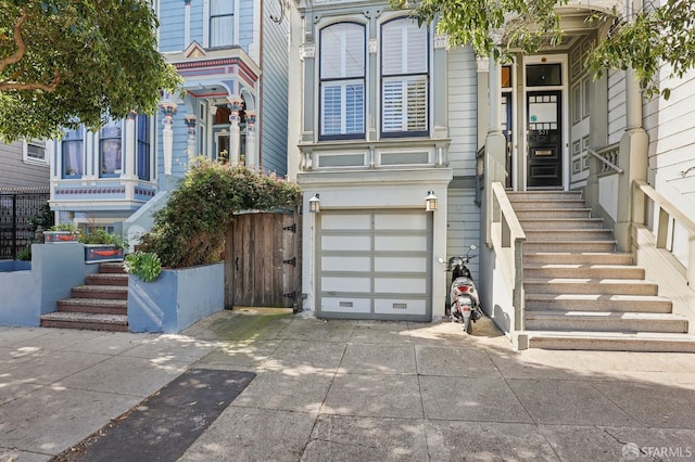 exterior space with a garage and driveway