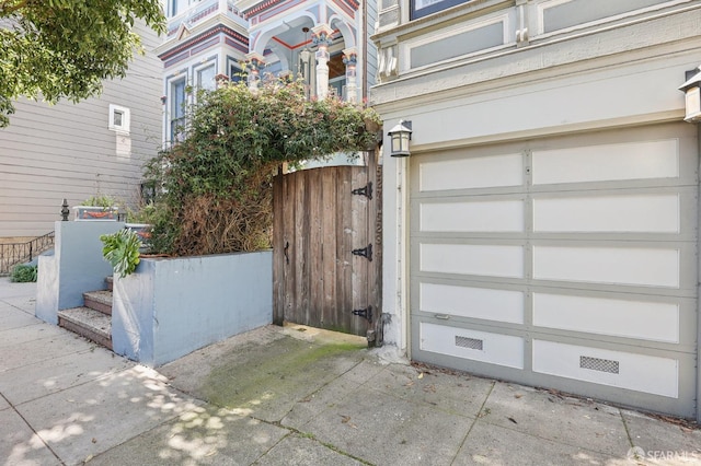 garage featuring a gate