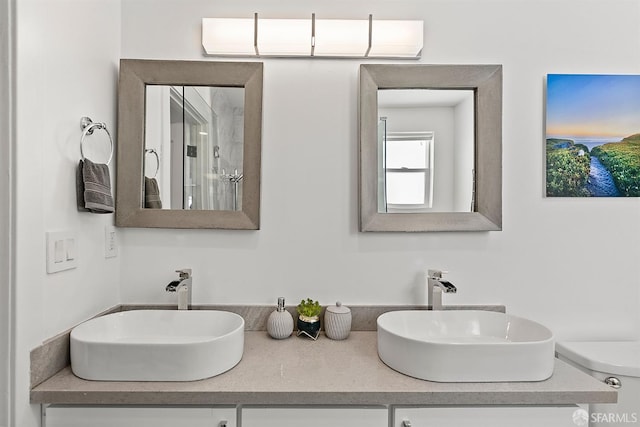 full bath featuring double vanity