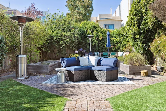 view of patio / terrace with an outdoor hangout area