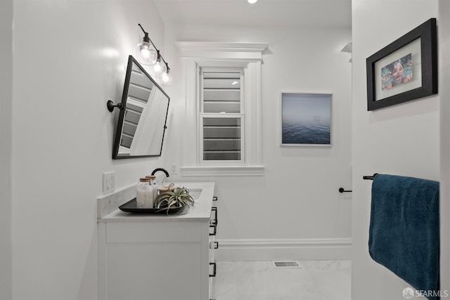 bathroom featuring vanity