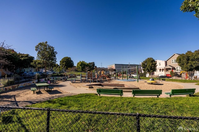 surrounding community featuring a playground