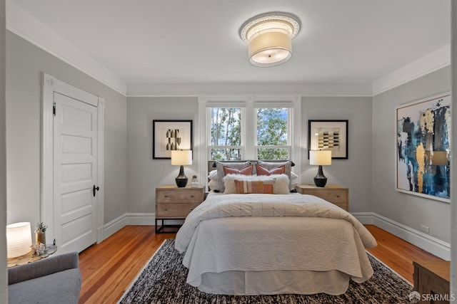 bedroom featuring light hardwood / wood-style flooring