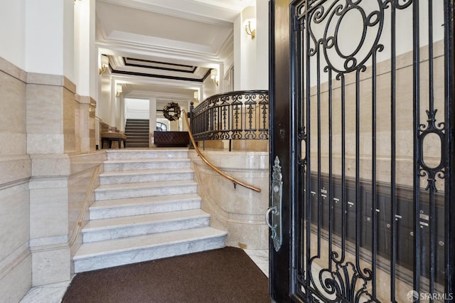 stairs with ornamental molding