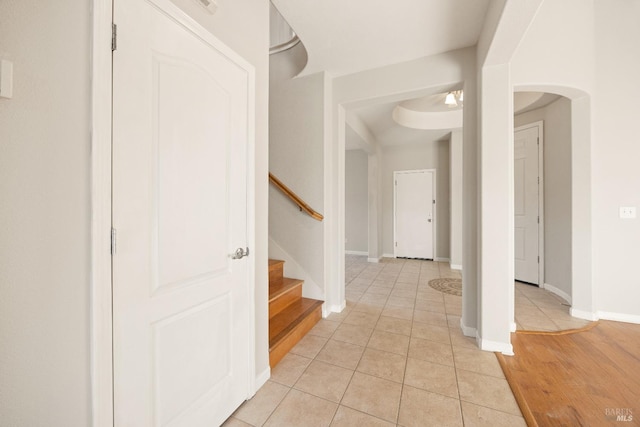 view of tiled entrance foyer