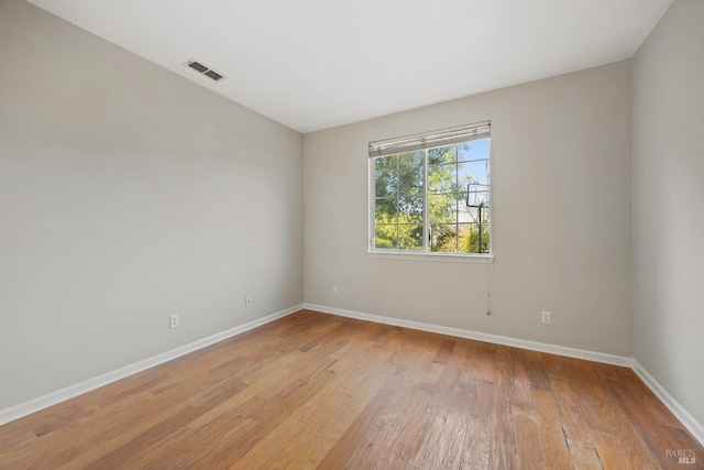 empty room featuring light hardwood / wood-style flooring