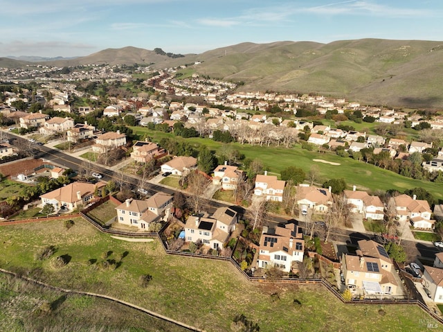 bird's eye view featuring a mountain view