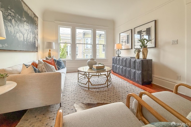 241 Lily St Unit B, San Francisco, CA 94102 - living room with wood finished floors and baseboards